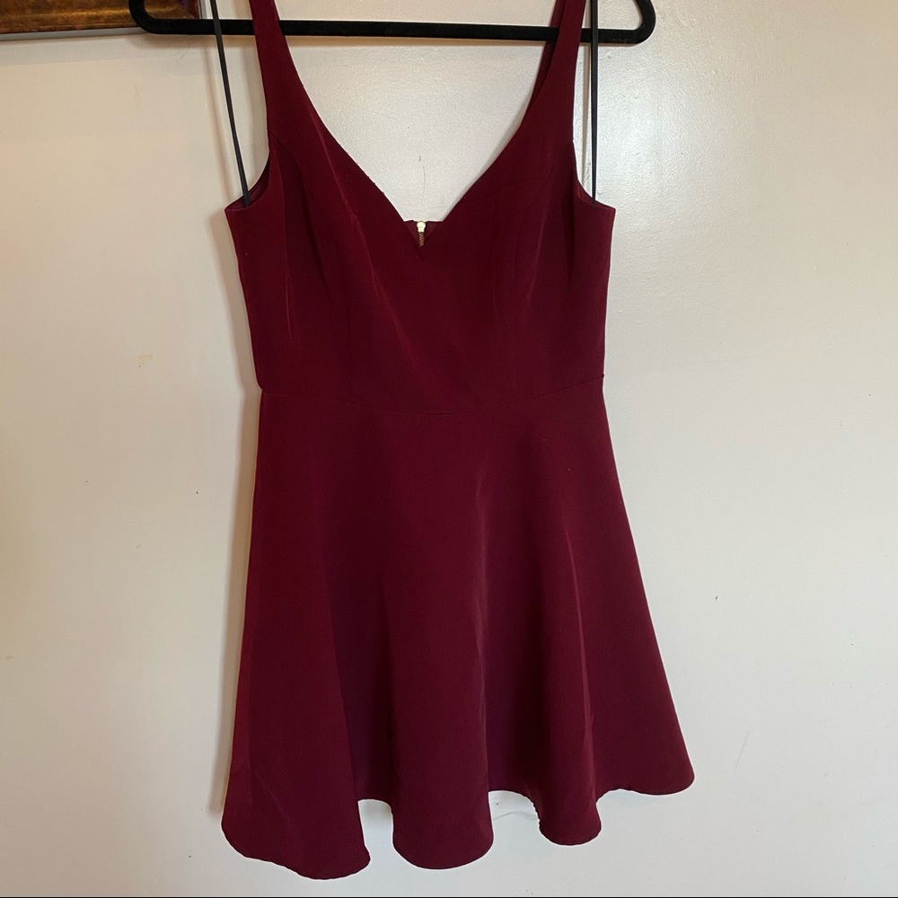 Red mini dress